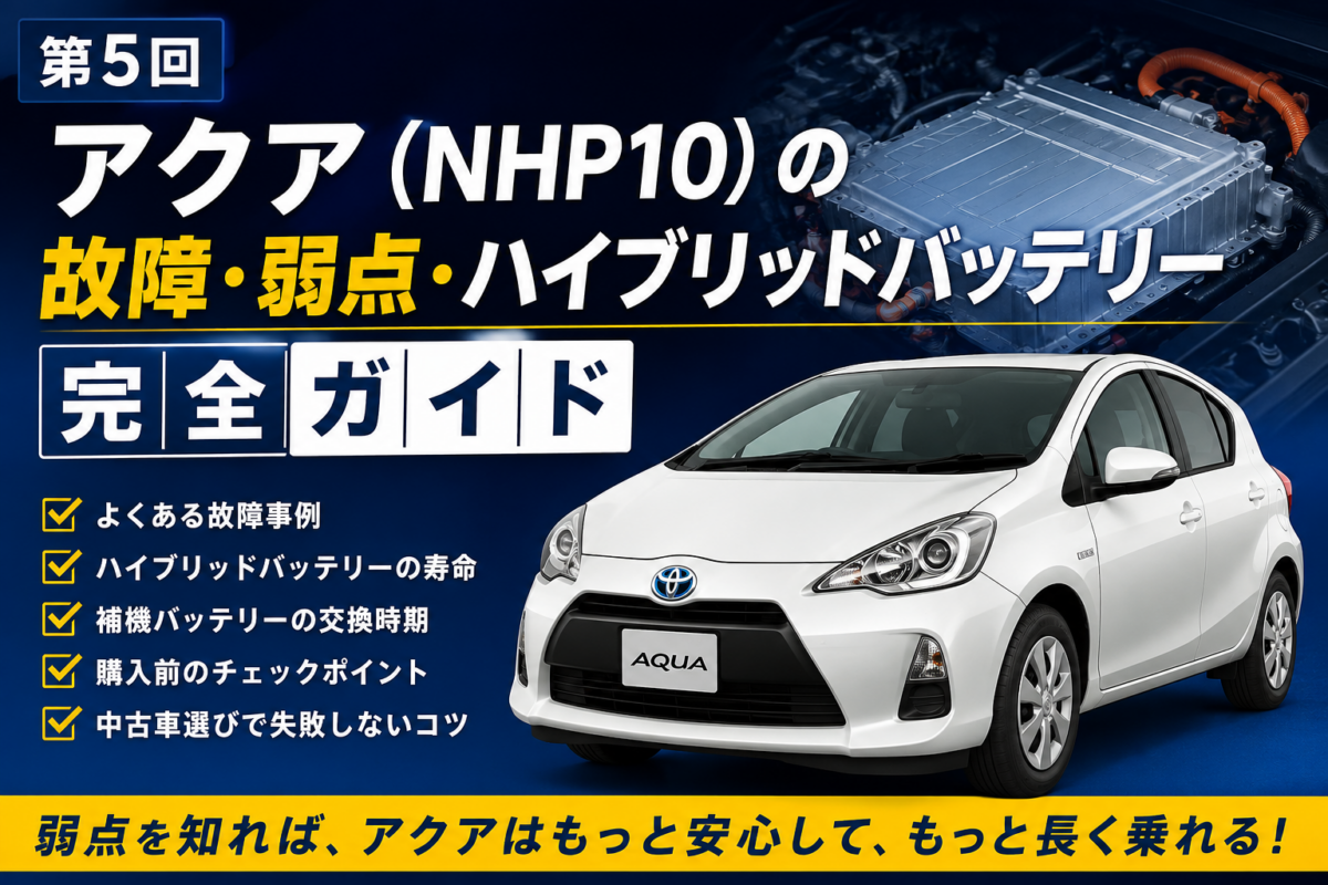 第5回 アクアの故障・弱点完全ガイド｜中古車購入前に知っておきたい