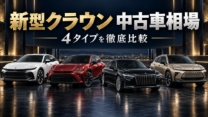 2026.9月。新型クラウンはどれが買い?種類別・中古車価格相場を徹底比較